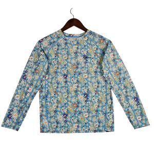 Patagonia Girl’s Long-Sleeved Capilene Silkweight UPF Rashguard SZ LG (12) EUC